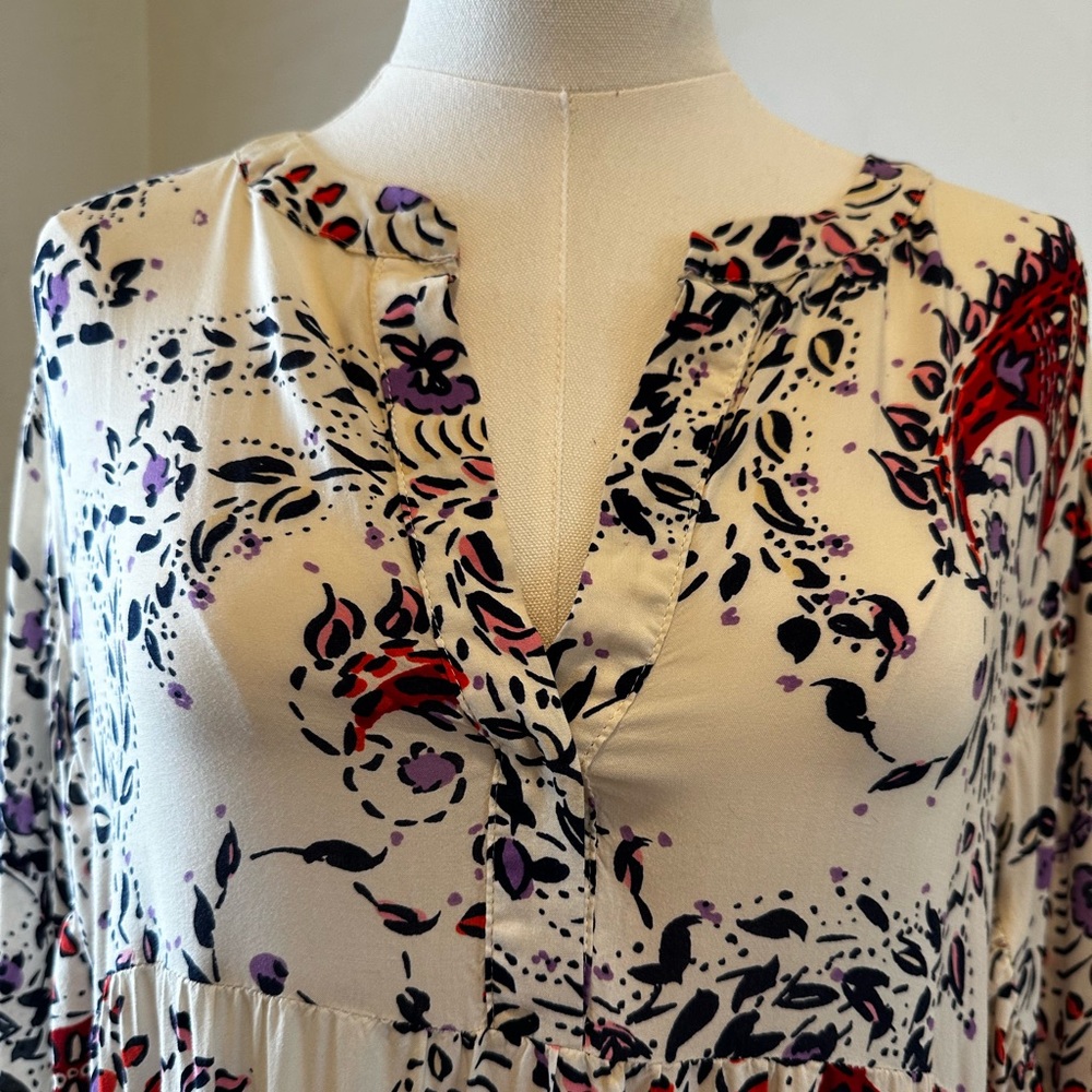Floral Print Loose Boho Dress